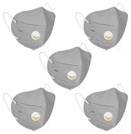 

Modesty Anti Pollution Activate N95 Mask With Respirator Grey(Pack Of 5)