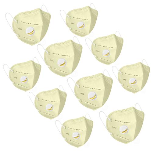 

Modesty Anti Pollution Activate N95 Mask With Respirator Yellow(Pack Of 10)