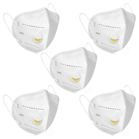 

Modesty Anti Pollution Activate N95 Mask With Respirator White(Pack Of 5)