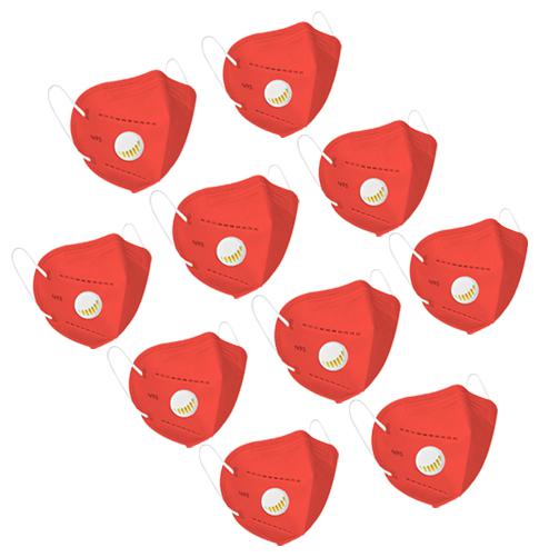 

Modesty Anti Pollution Activate N95 Mask With Respirator Red(Pack Of 10)