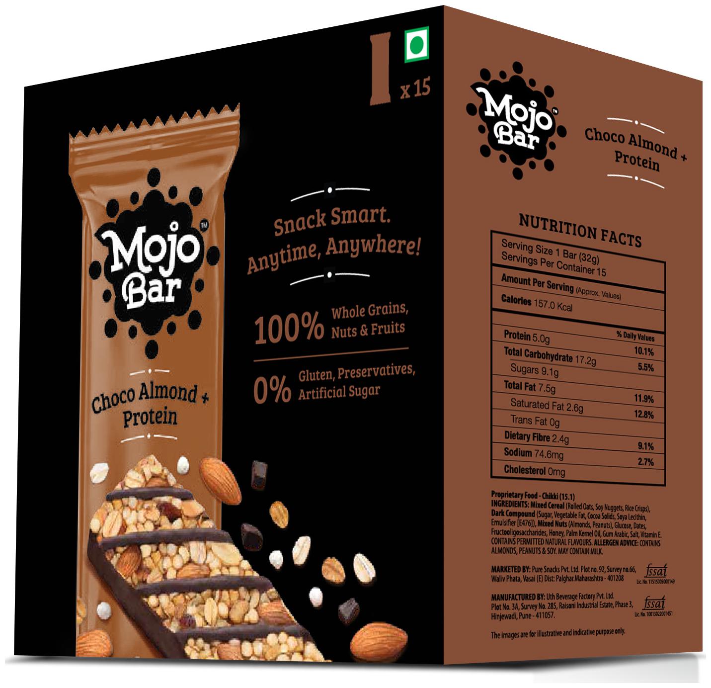 

Mojobar - Choco Almond Protein (15 Pack) Snack Bar