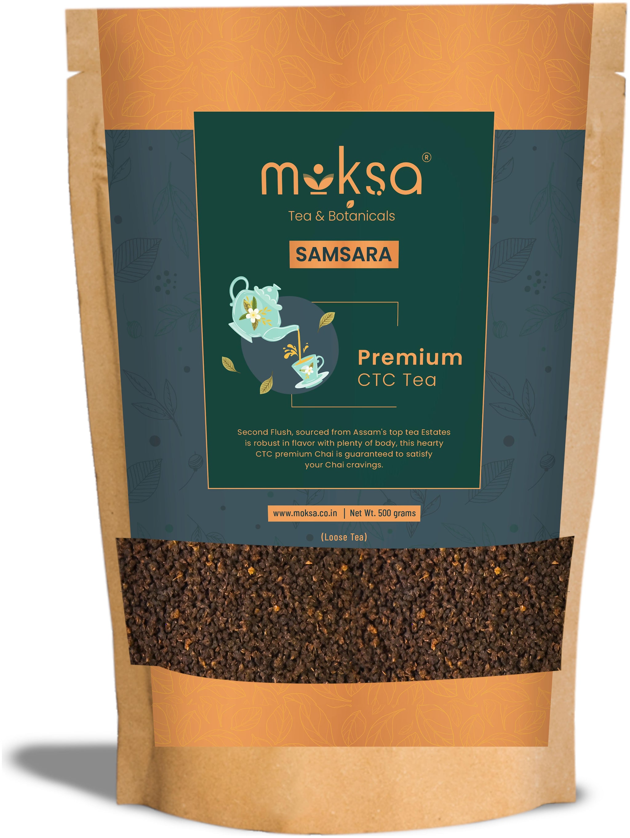 

Moksa Tea Botanicals Luxury 100 Pure Ctc Premium Quality Tea - 500g