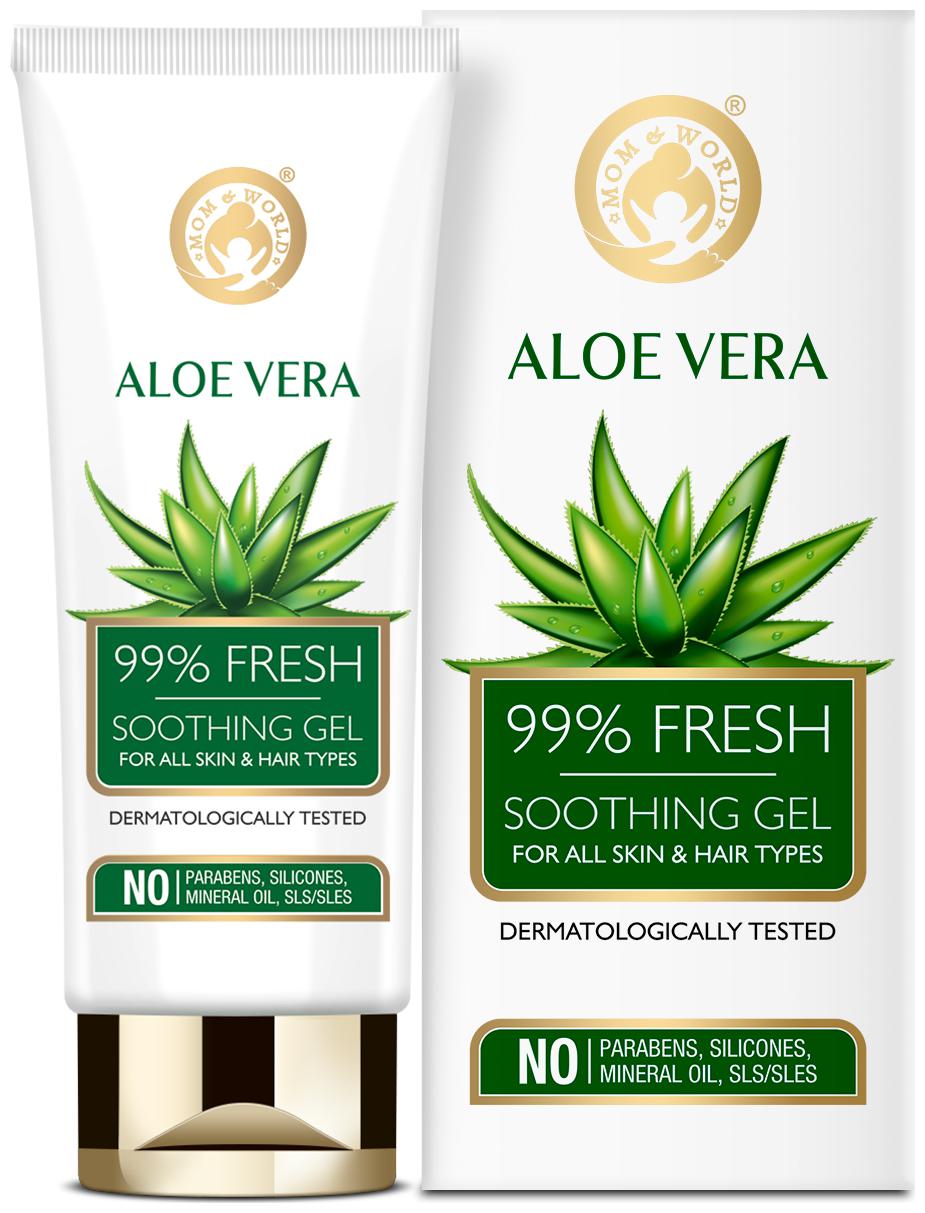 

Mom World Aloe Vera 99 Fresh Soothing Gel For Hair And Skin - No Parabens Silicones Or SLS SLES 100ml (Pack of 1)