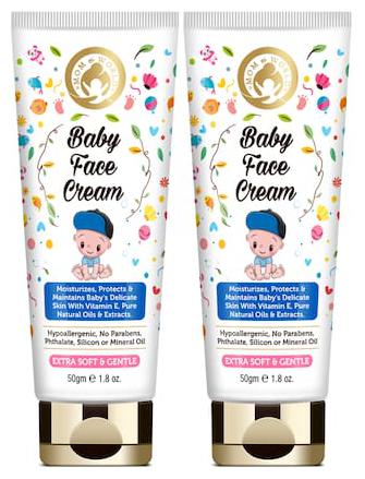 

Mom World Baby Face Cream Extra Soft and Gentle 50g each (Pack Of 2 )