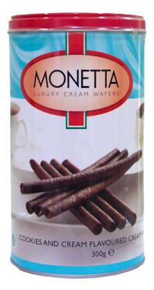 

Monetta Wafer Sticks - Luxury Cookies Cream Flavoured 300 g