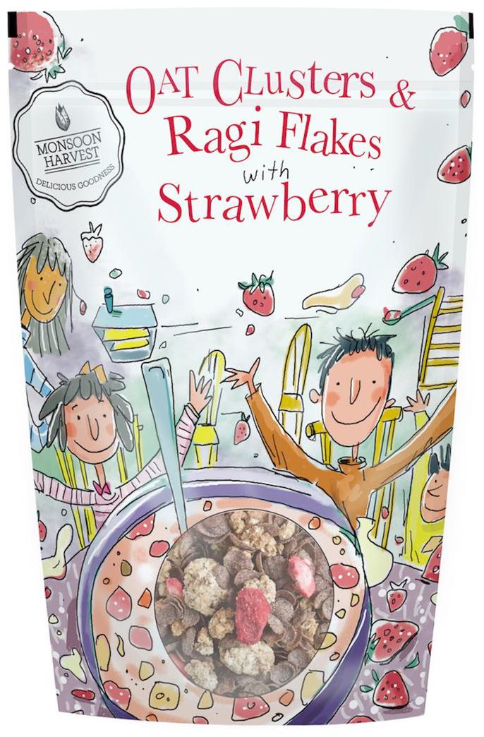 

Monsoon Harvest Oats Clusters and Ragi Flakes with Strawberry 350g