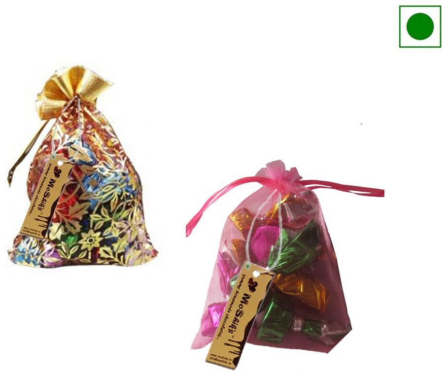 

MoShik s Dark Choco Chips And Cranberry Homemade Chocolate Pouch-Pack of 2(100 gx2)