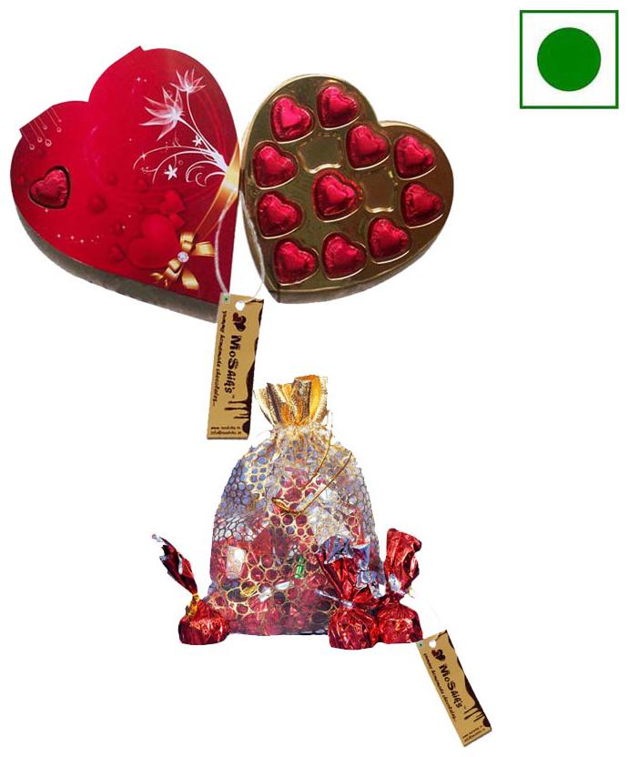 

MoShik s 11 Heart Red Box(Dark) Dark Chocolate Pouch (Kiwi)
