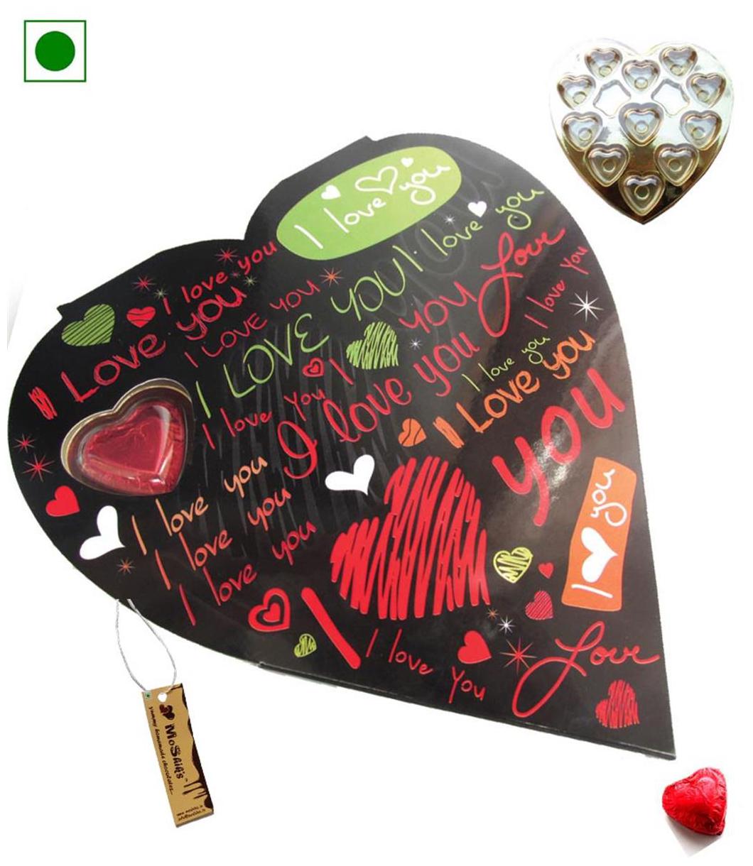 

MOSHIKS 11 HEART BLACK BOX(JAAMUN) DARK CHOCOLATE