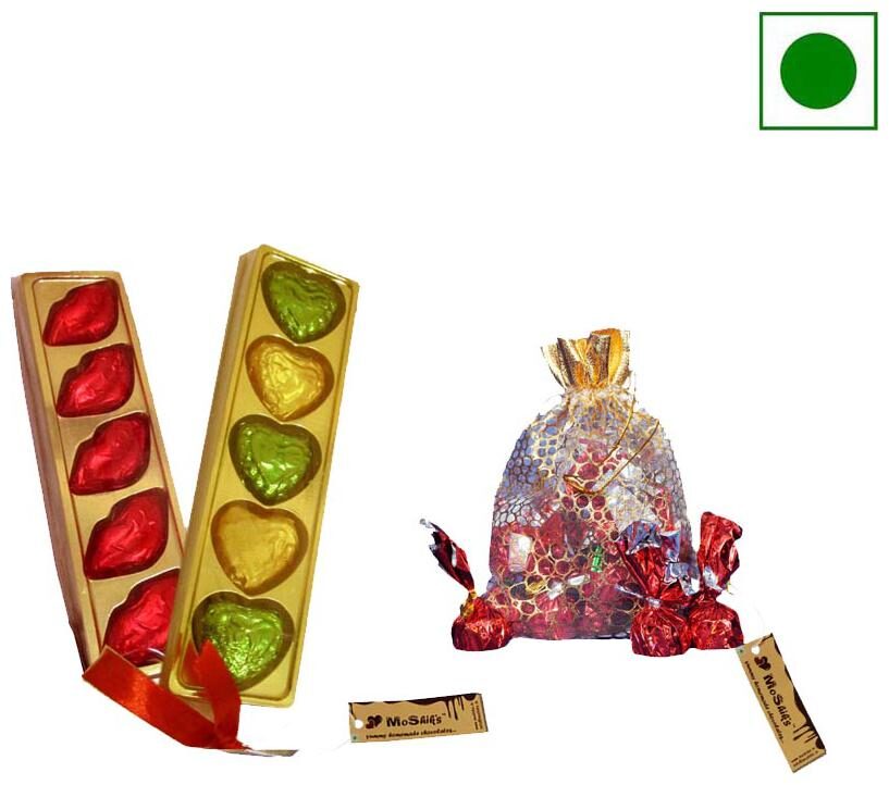 

MoShik s 5 Lips 5 Hearts(Dark) Dark Chocolate Pouch