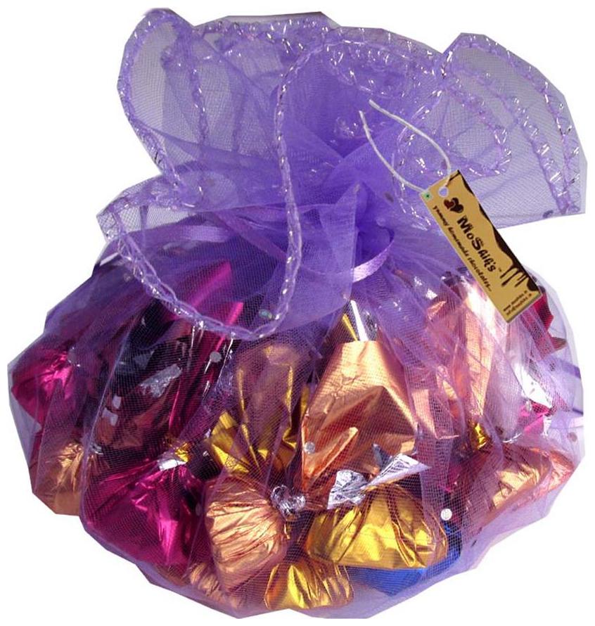 

Moshiks Butterscotch Milk Chocolate 400g In A Purple Potli