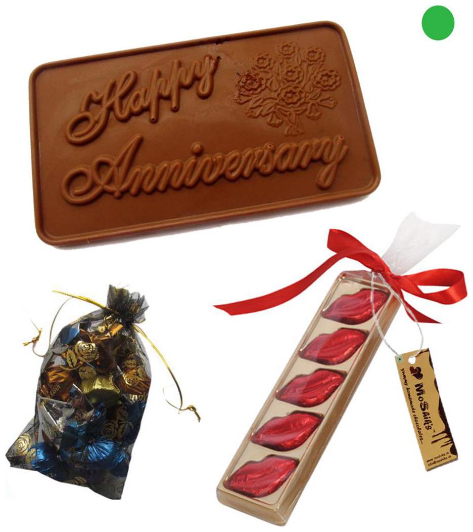 

MoShik s Happy Anniversary 5 Lips Pouch Milk Chocolate Combo With Cashew
