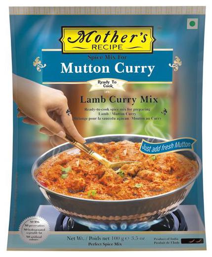 

Mothers Recipe Mix - Mutton Curry 100 g