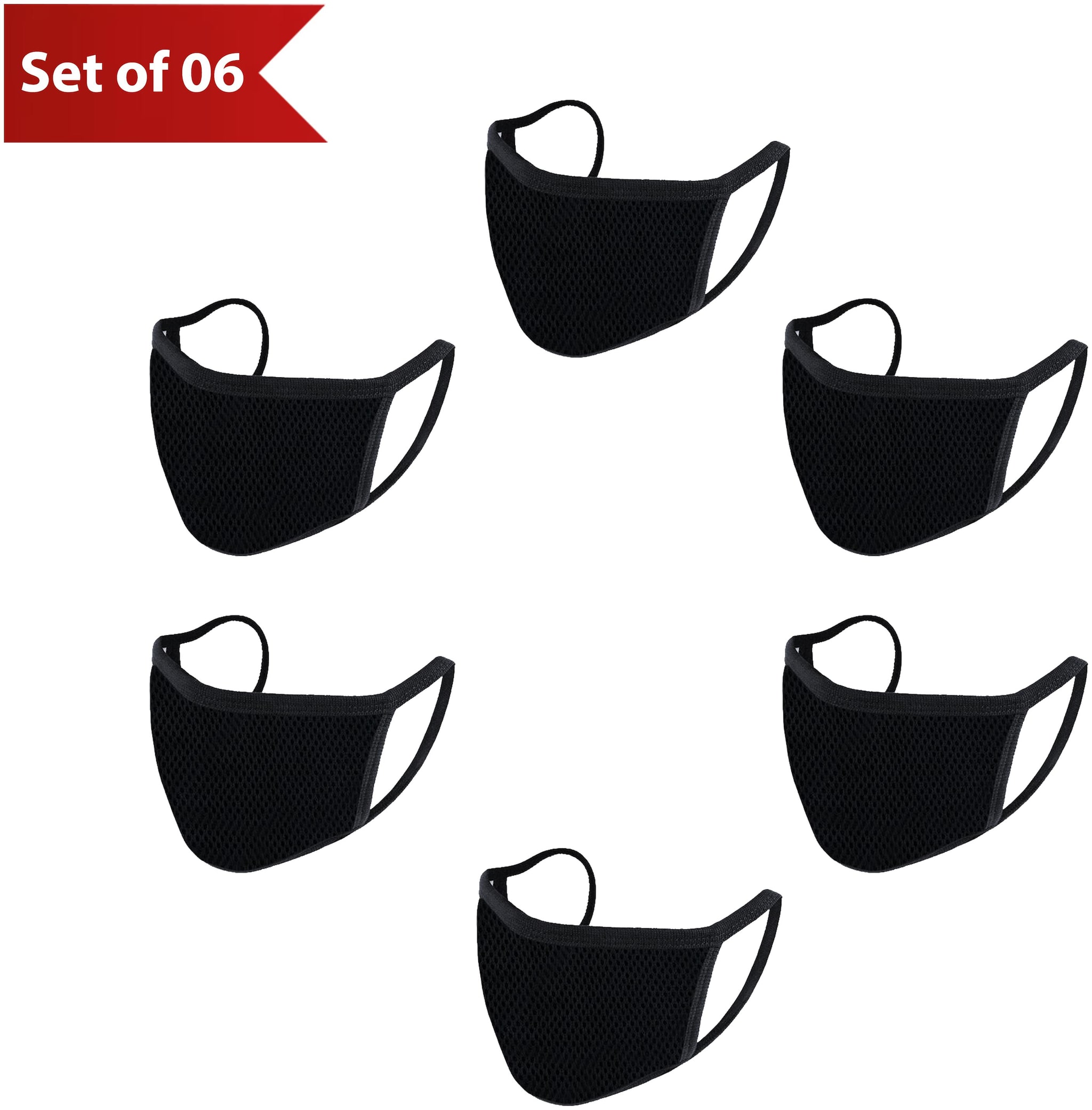 

Mototrance Reusable Washable Mouth Nose Face Mask for Anti-Dust Fumes Mask (Set of 6)