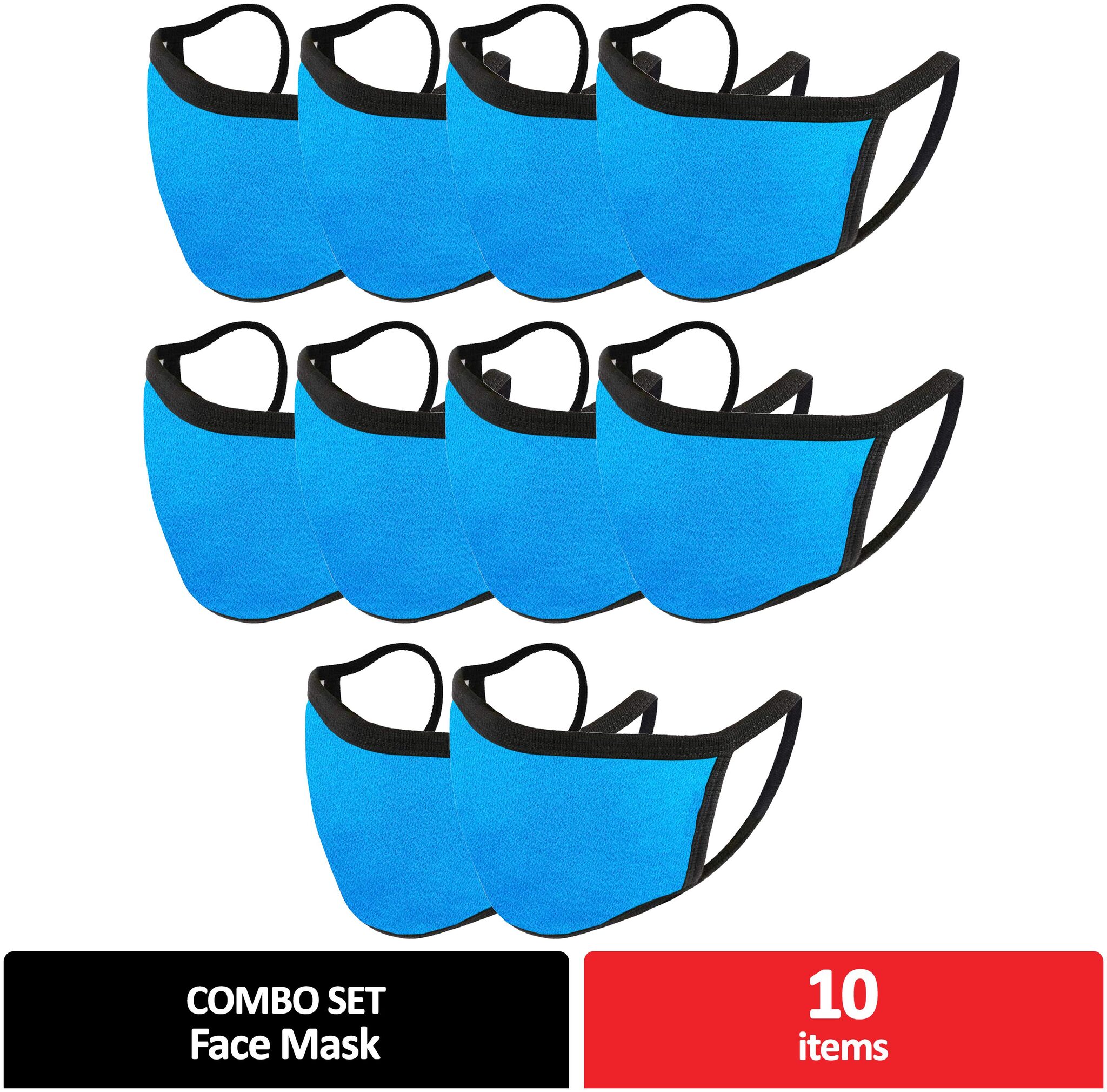 

Mototrance Trendy Cotton Washable Reusable Face Mask for Young Kids -Blue (Set of 10)