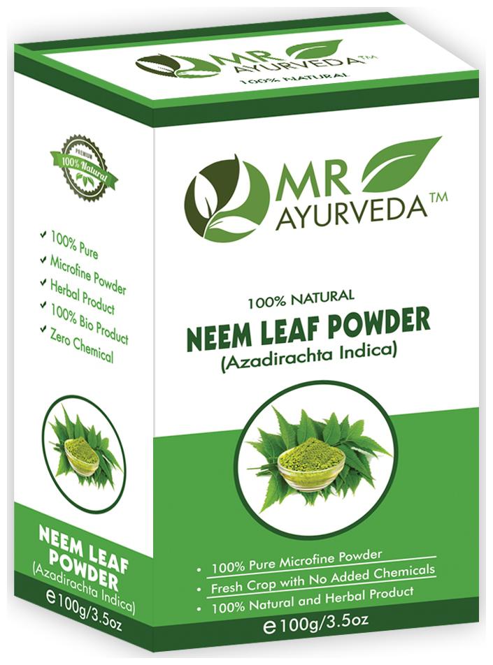 

MR Ayurveda 100 Organic Neem Powder For Hair Cleanser Healthy Hair (100g)