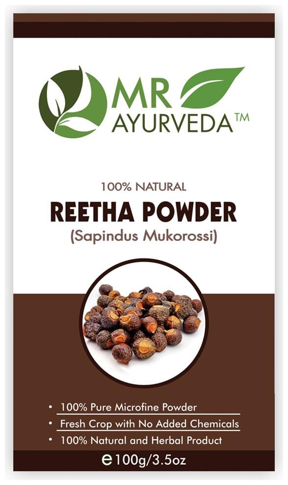 

MR Ayurveda 100 Organic Reetha (Sapindus Mukorossi) Powder - (100 g)