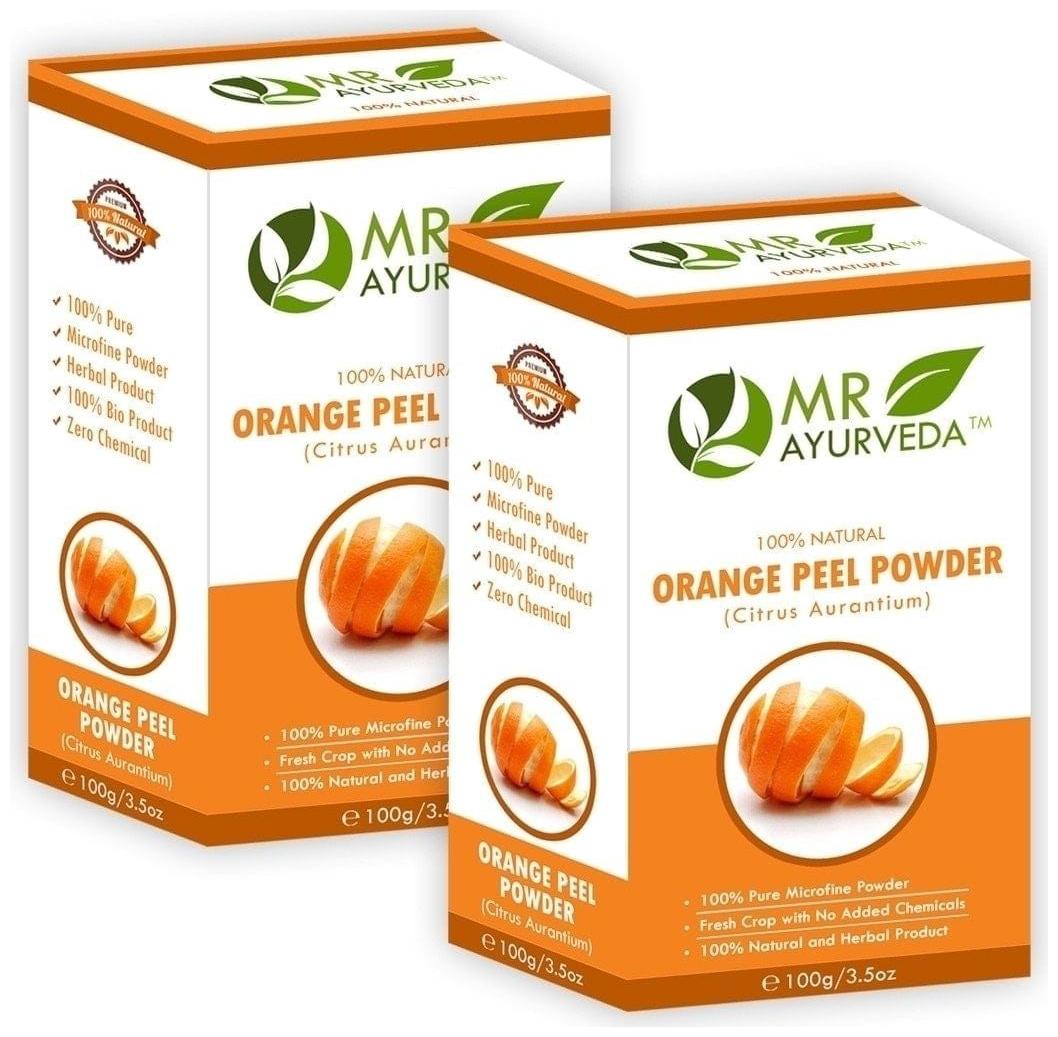 

MR Ayurveda 100 Natural Orange Fruit Peel Powder For Skin Whitening - 100 g (Pack of 2)