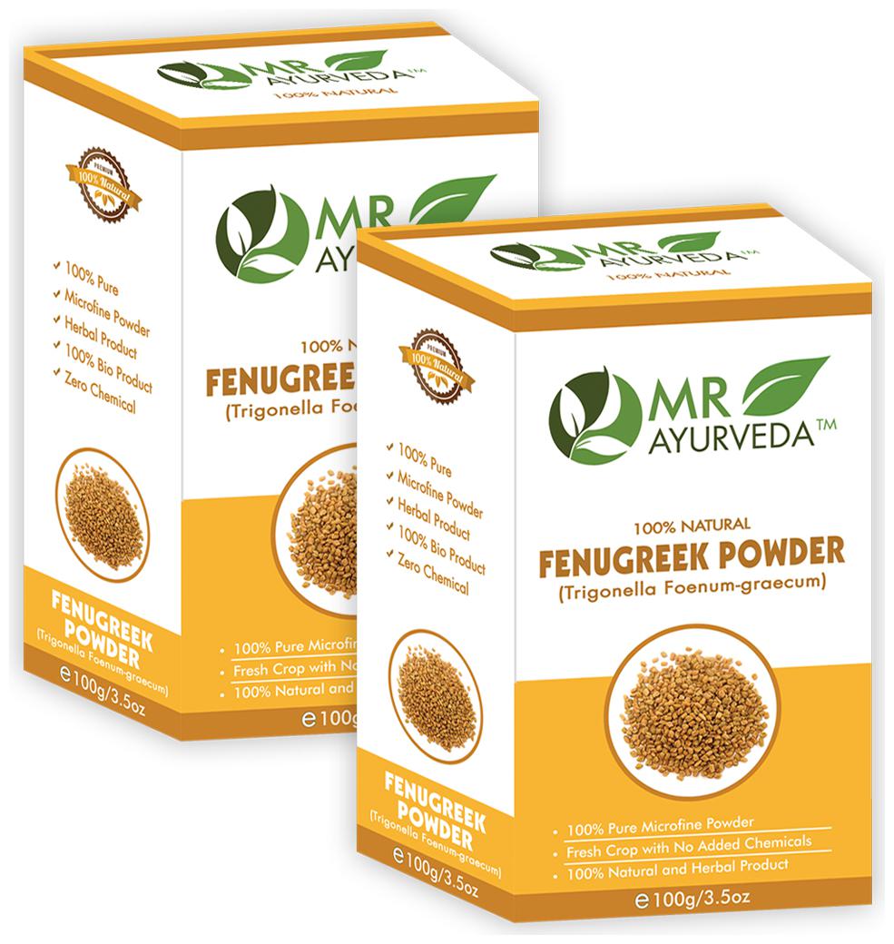 

MR Ayurveda 100 Organic Fenugreek Powder (Methi Powder) - Set of 2 (100 g Each)