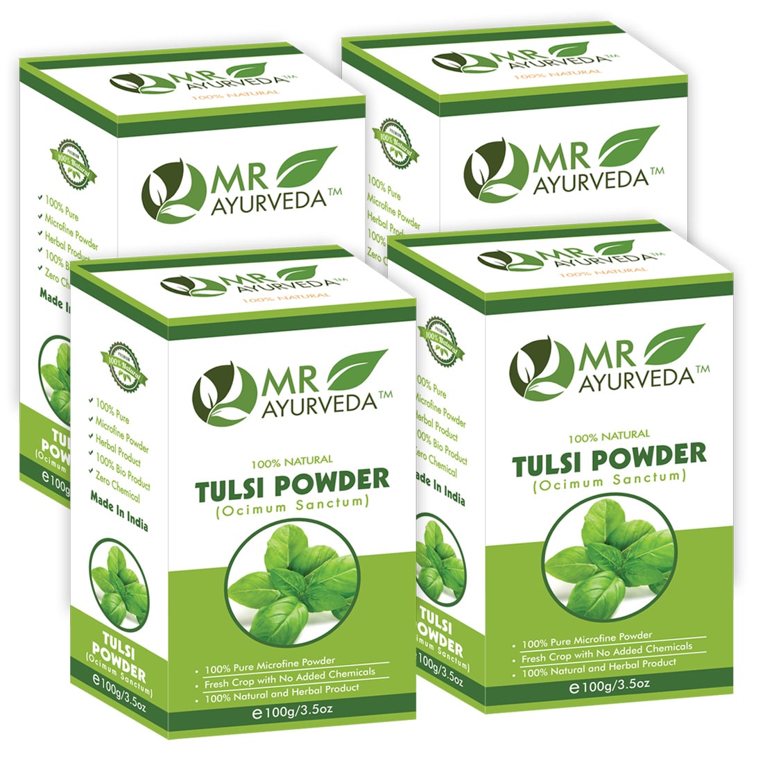 

MR Ayurveda 100 Pure Tulsi Powder 100 g ( Pack 4 )