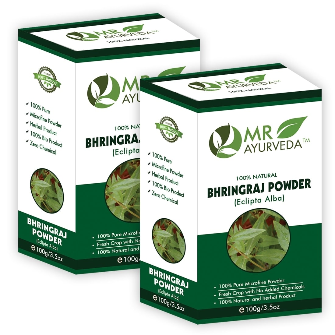 

MR Ayurveda 100 Organic Bhringraj Powder- Pack of 2 (100 g)