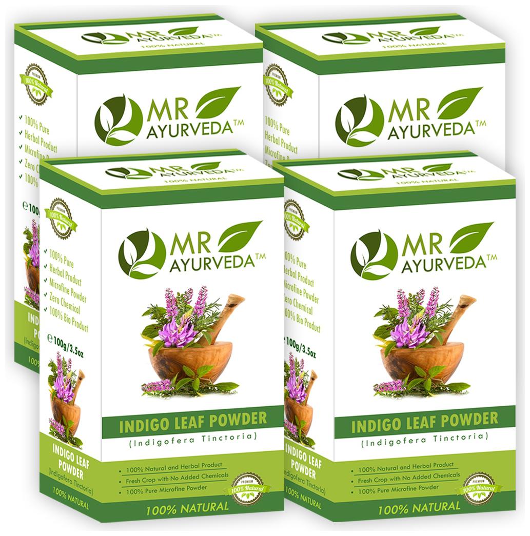 

MR Ayurveda Best Quality Indigo Powder Natural Hair Color - Set of 4 (100 g)