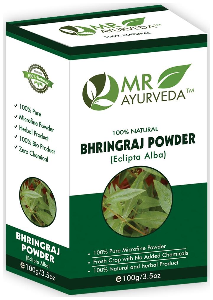 

MR Ayurveda 100 Natural Bhringraj Powder for Hair Growth Conditioning 100 g