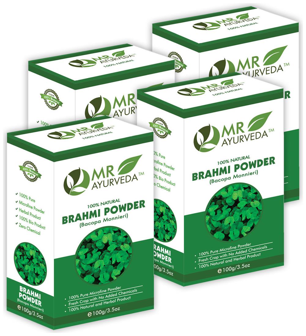 

MR Ayurveda 100 Organic Brahmi Powder - 100 g (Pack of 4)