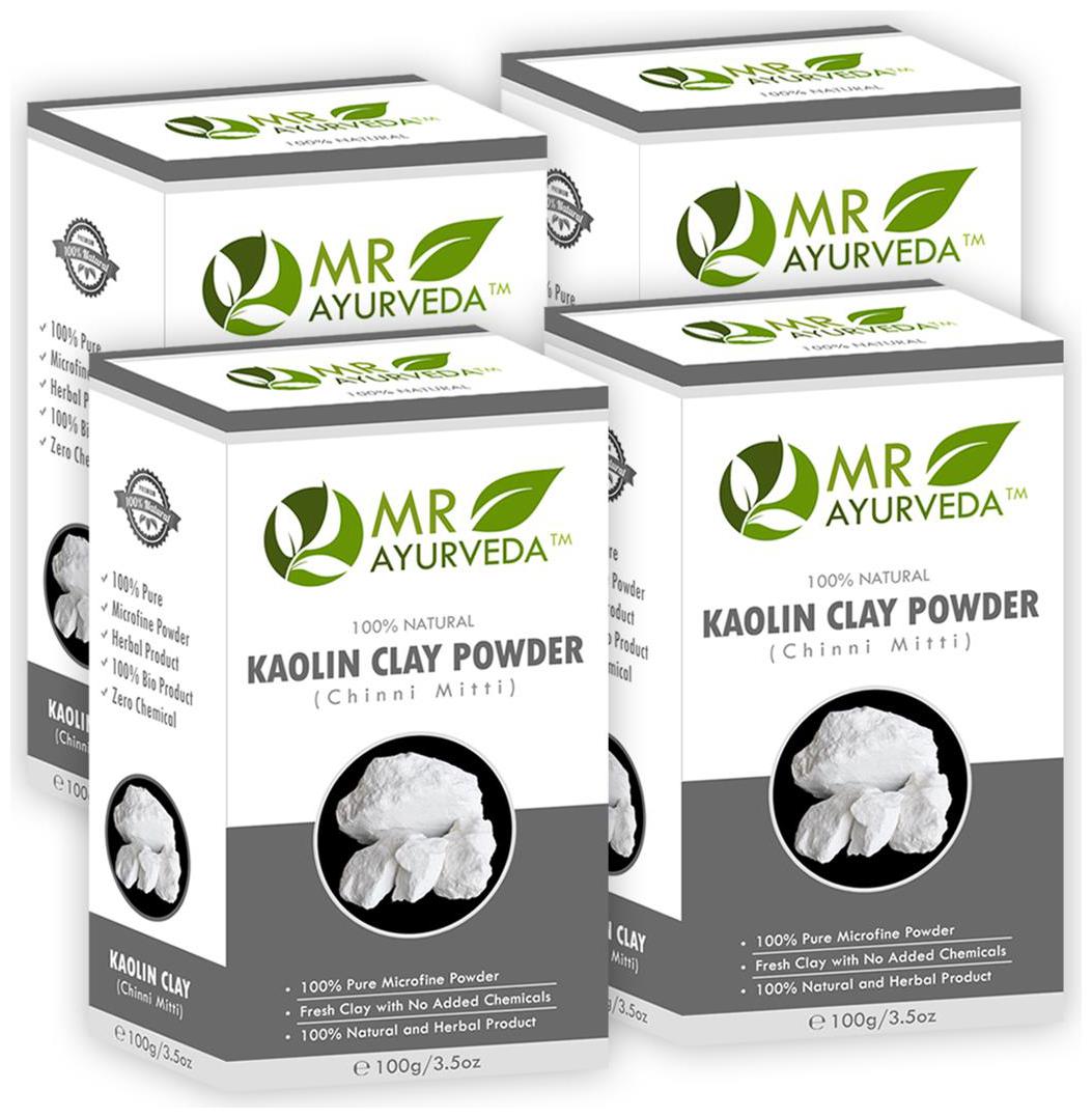 

MR Ayurveda Organic Kaolin Clay Powder 100g (Pack of 4)