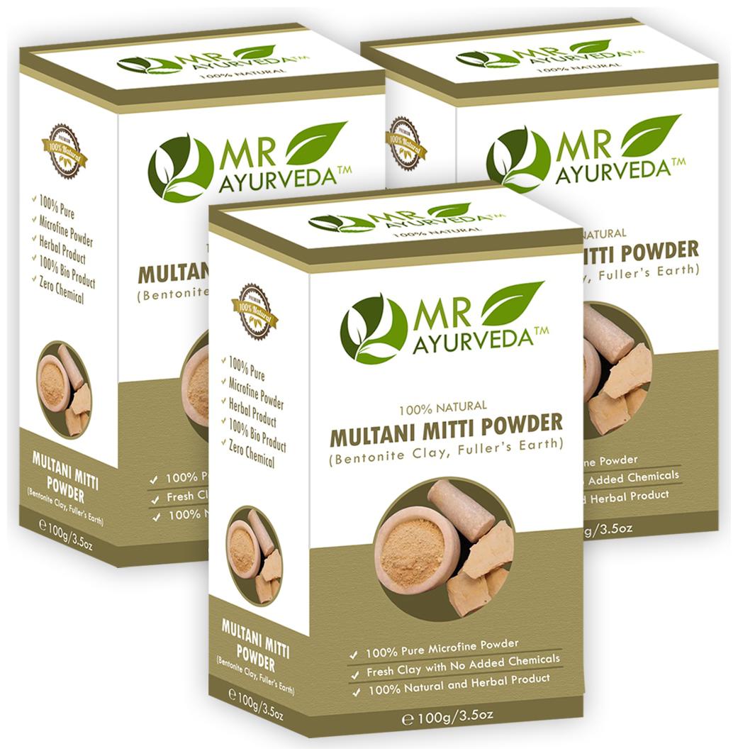 

MR Ayurveda Organic Multani Mitti Powder - Pack of 3(100 g)