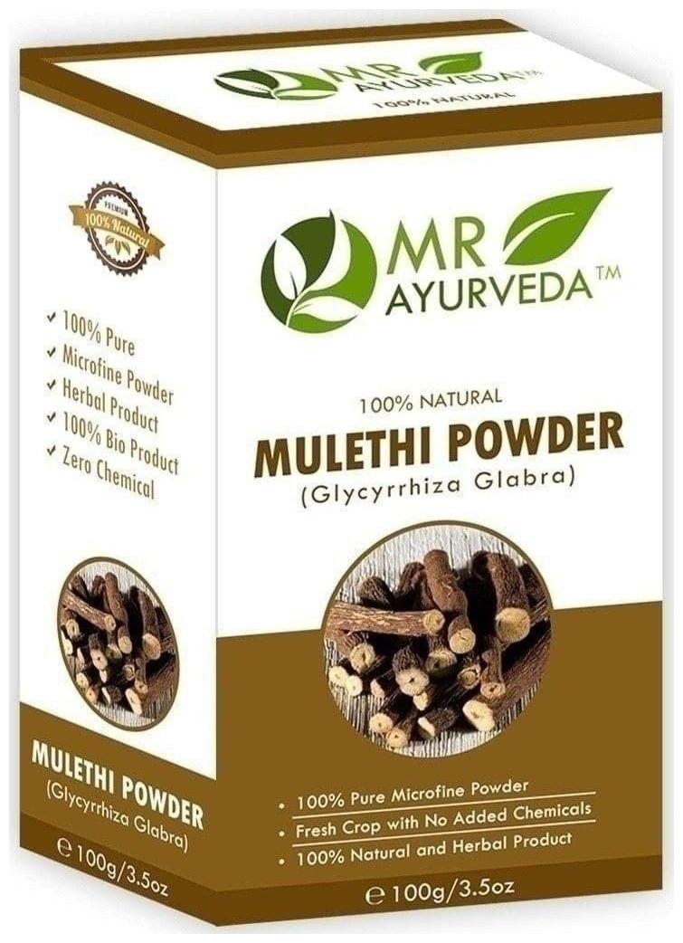 

MR Ayurveda 100 Organic Mulethi Powder for Hair Skin 100 g