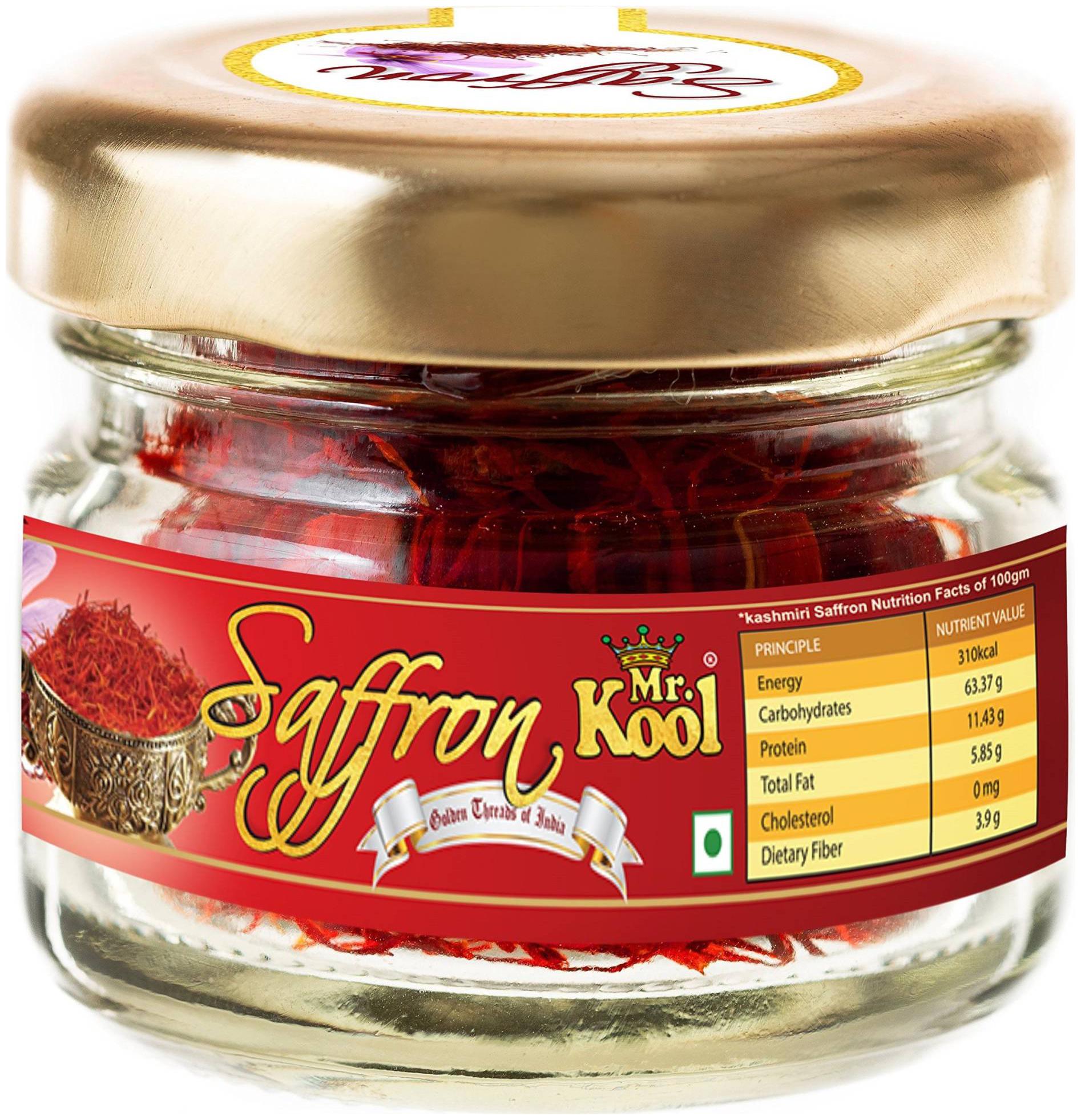 

Mr Kool Brand Pure Kashmiri Safron 1 g (Pack of 1)