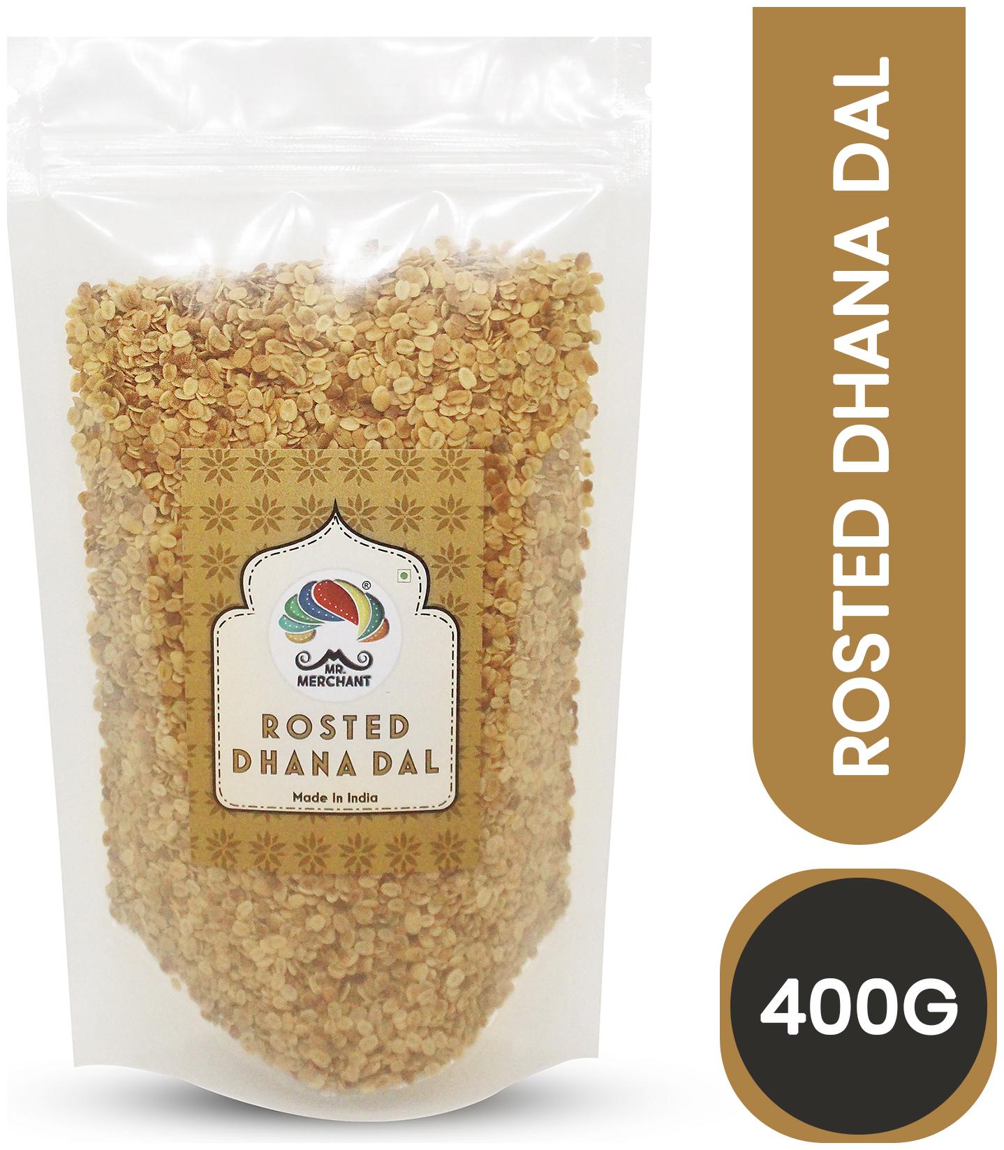 

Mr Merchant Roasted Dhana Dal (Roasted Split Coriander Seeds) 400g