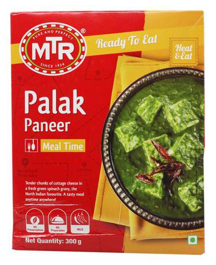 

MTR Ready To Eat - Palak Paneer 300 g