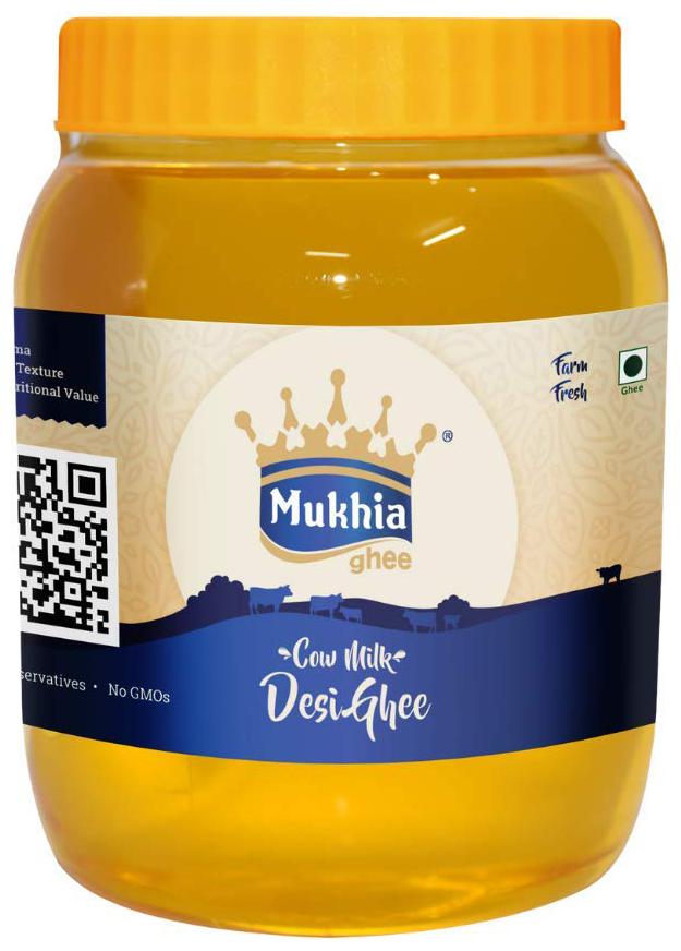 

Mukhia Untouched Raw Cow Milk Organic Grass-Fed Desi-Ghee 100 Pure Cow Milk(1 kg)