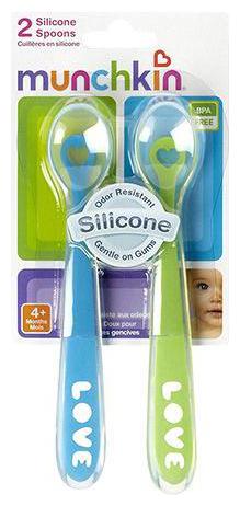 

Munchkin Silicone Spoons - Girl - Green Blue 4 m - 2 y 2 pcs