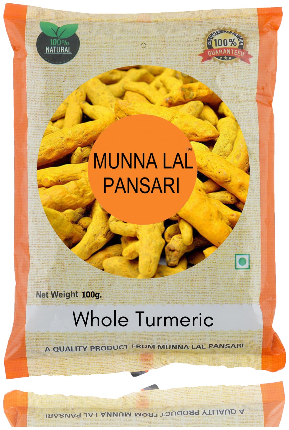 

Munna Lal Premium Quality Whole Turmeric Stick Haldi Sabut 100g (Pack of 1)