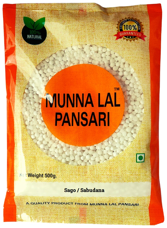 

Munna Lal Sabudana Big Sago Tapioca Pearls 500g