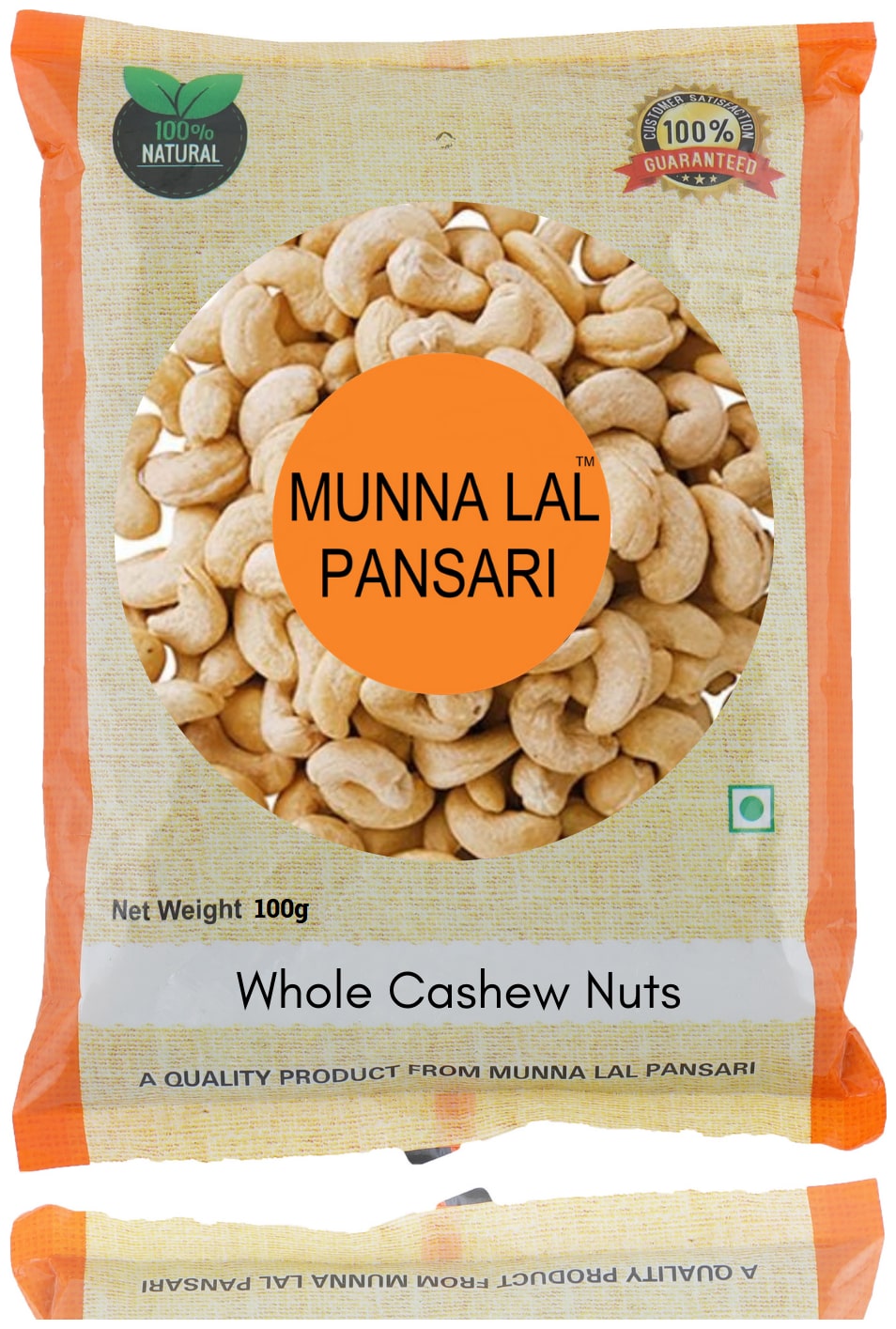 

Munna Lal W320 Natural Cashew Nuts 100g
