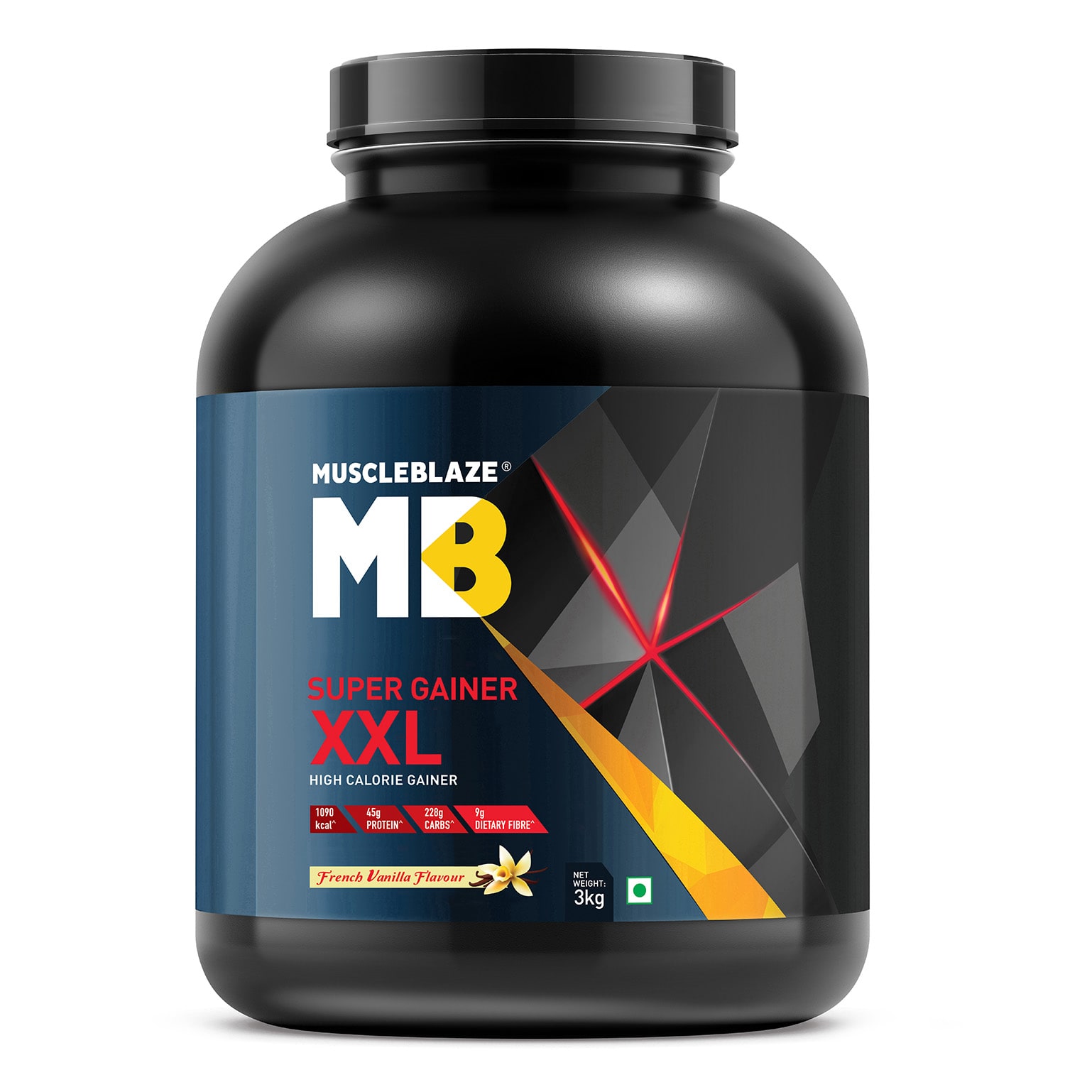 

MuscleBlaze Super Gainer XXL (French Vanilla 3 kg (Pack of 1)