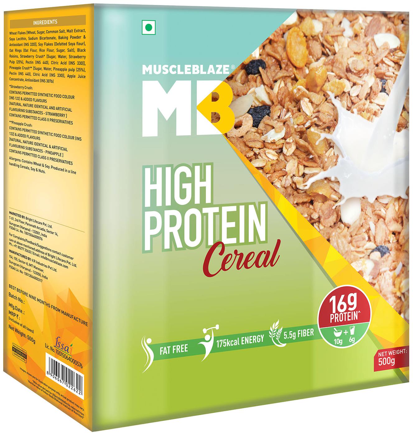 Buy Muscleblaze High Protein Cereal 500 g Online at Low Prices in
