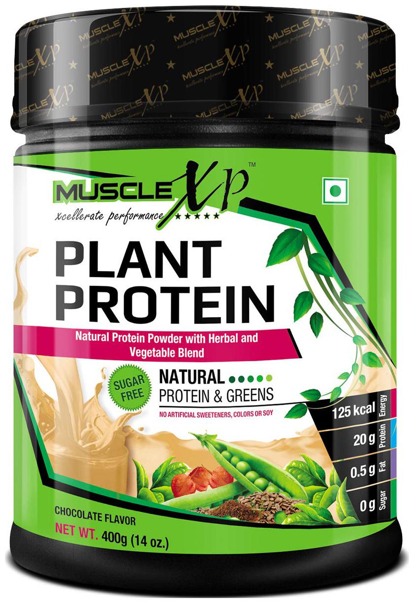 

MuscleXP Plant Protein Powder With Herbal And Vegetable Blend 400g