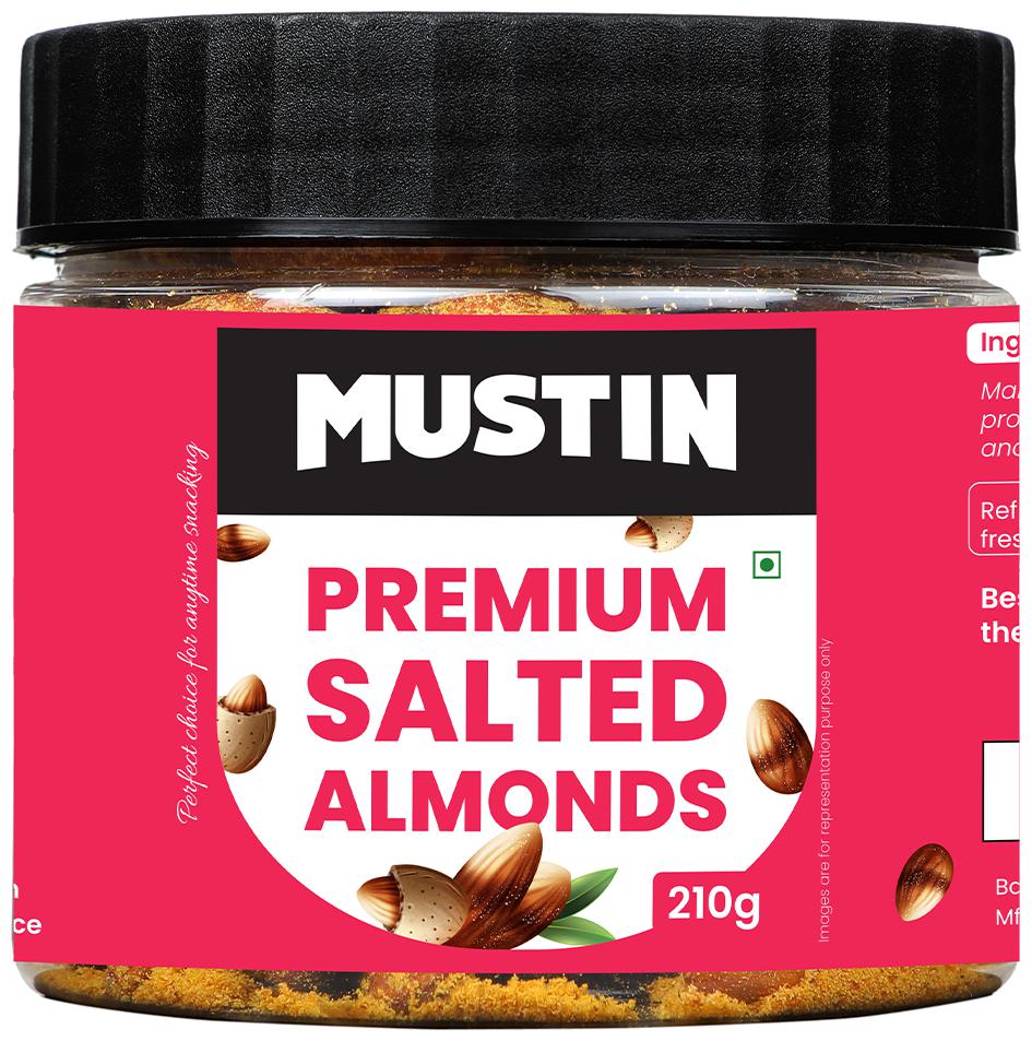 

MUSTIN Premium Salted Almonds-210g