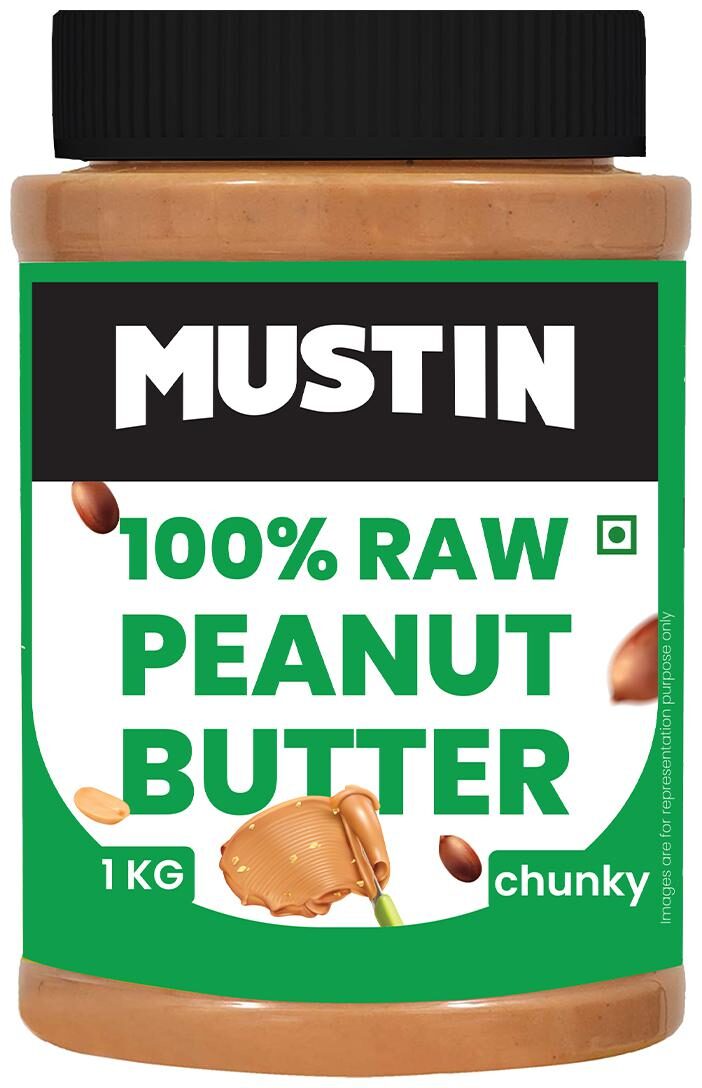 

MUSTIN Raw Peanut Butter Chunky 1kg