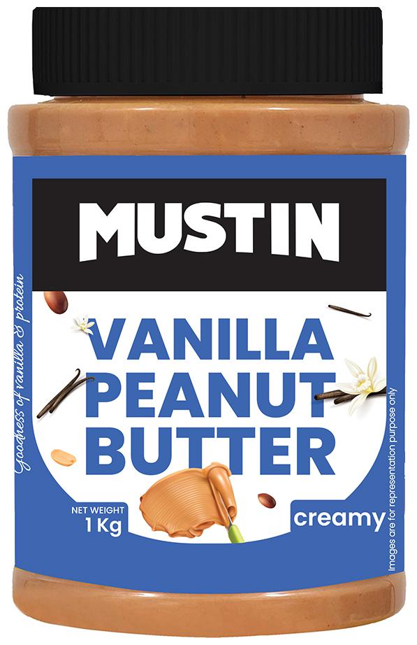 

Mustin Vanilla Peanut Butter Creamy 1 Kg (Pack of 1)