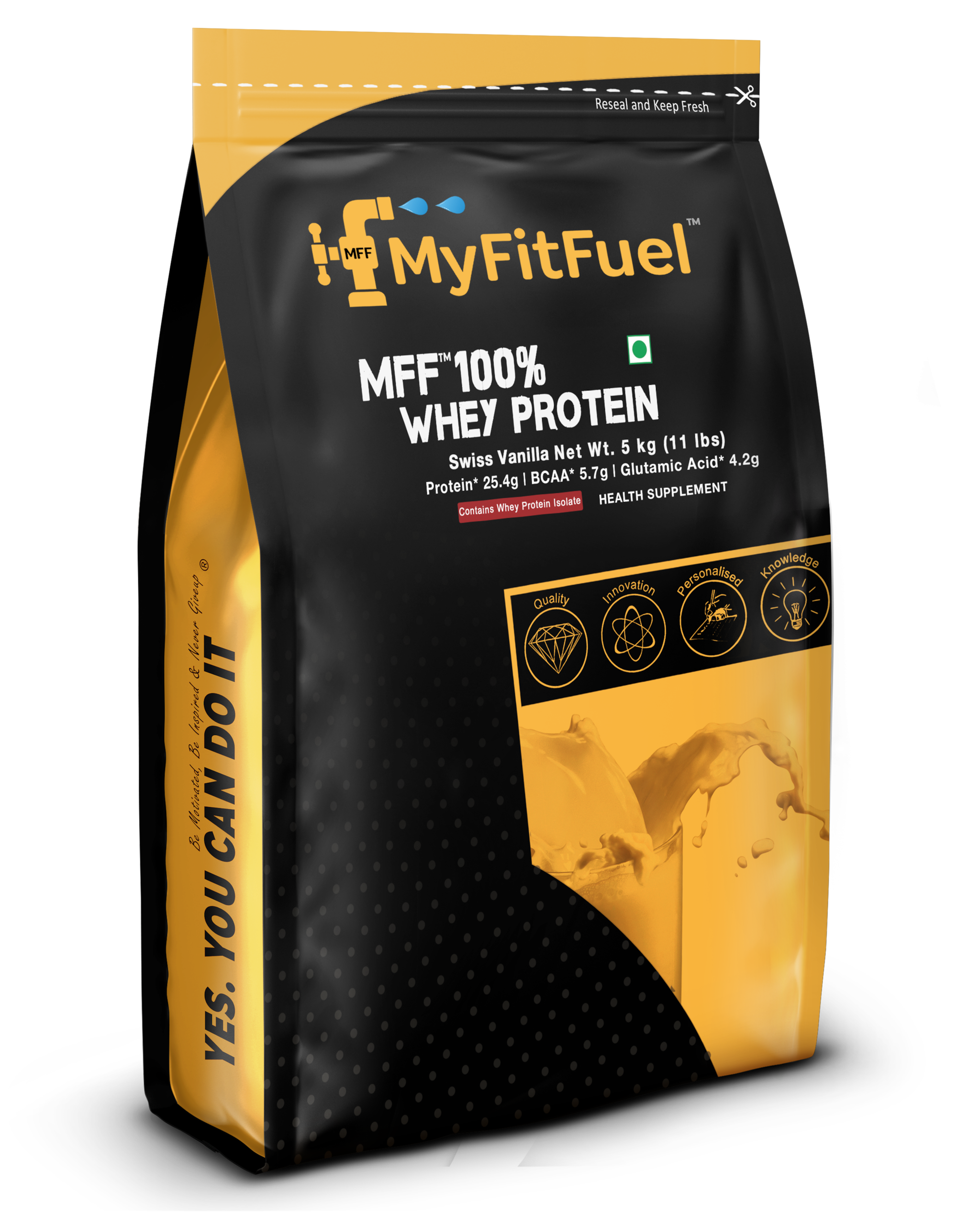 

MyFitFuel 100 Whey Protein 5 kg (150 Servings) Swiss Vanilla