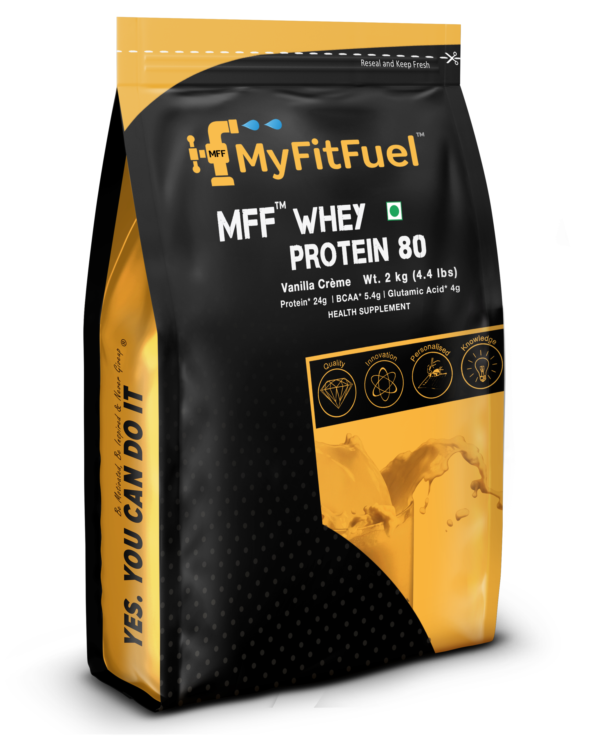 

MyFitFuel Whey Protein 80 2 kg (4 4 lb) Vanilla Creame