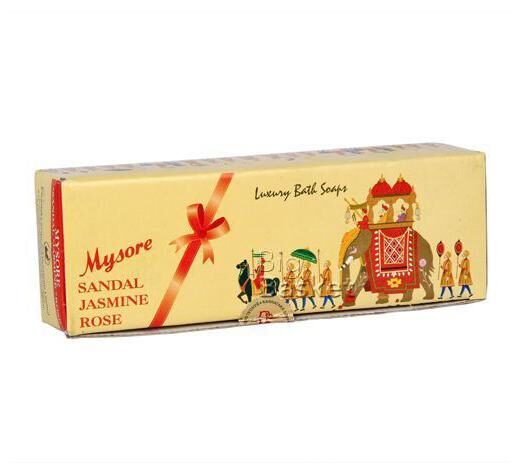 

Mysore Sandal Bathing Soap - Sandal Jasmine Rose 450 g