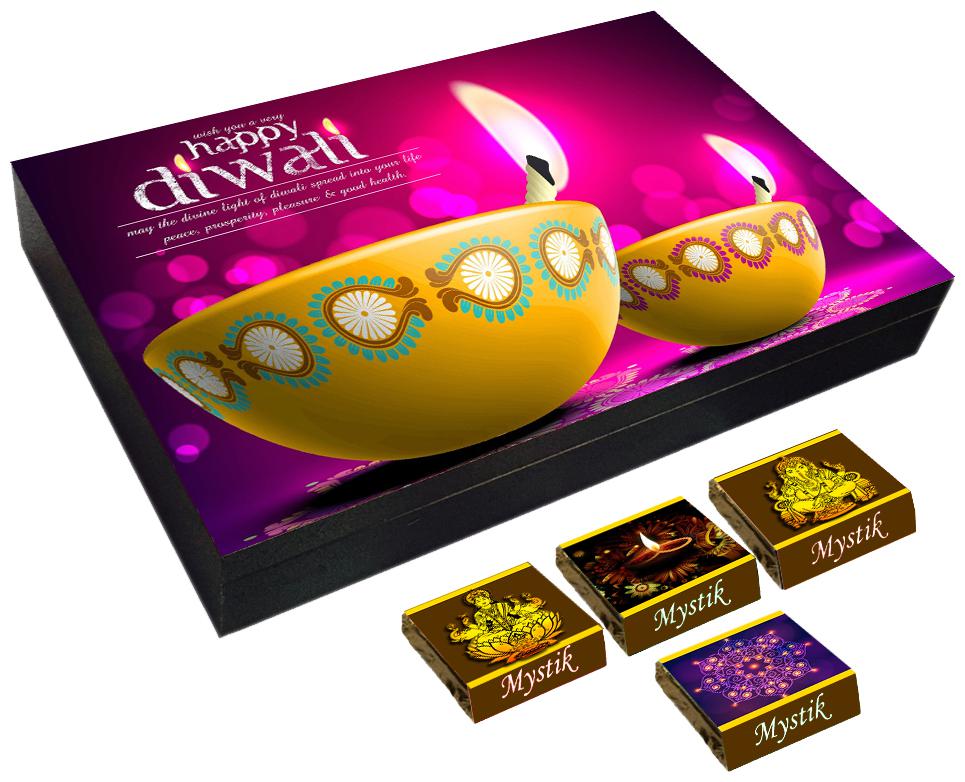 

Mystik Beautiful Yellow Diya Diwali Chocolate Gift Box 144 g