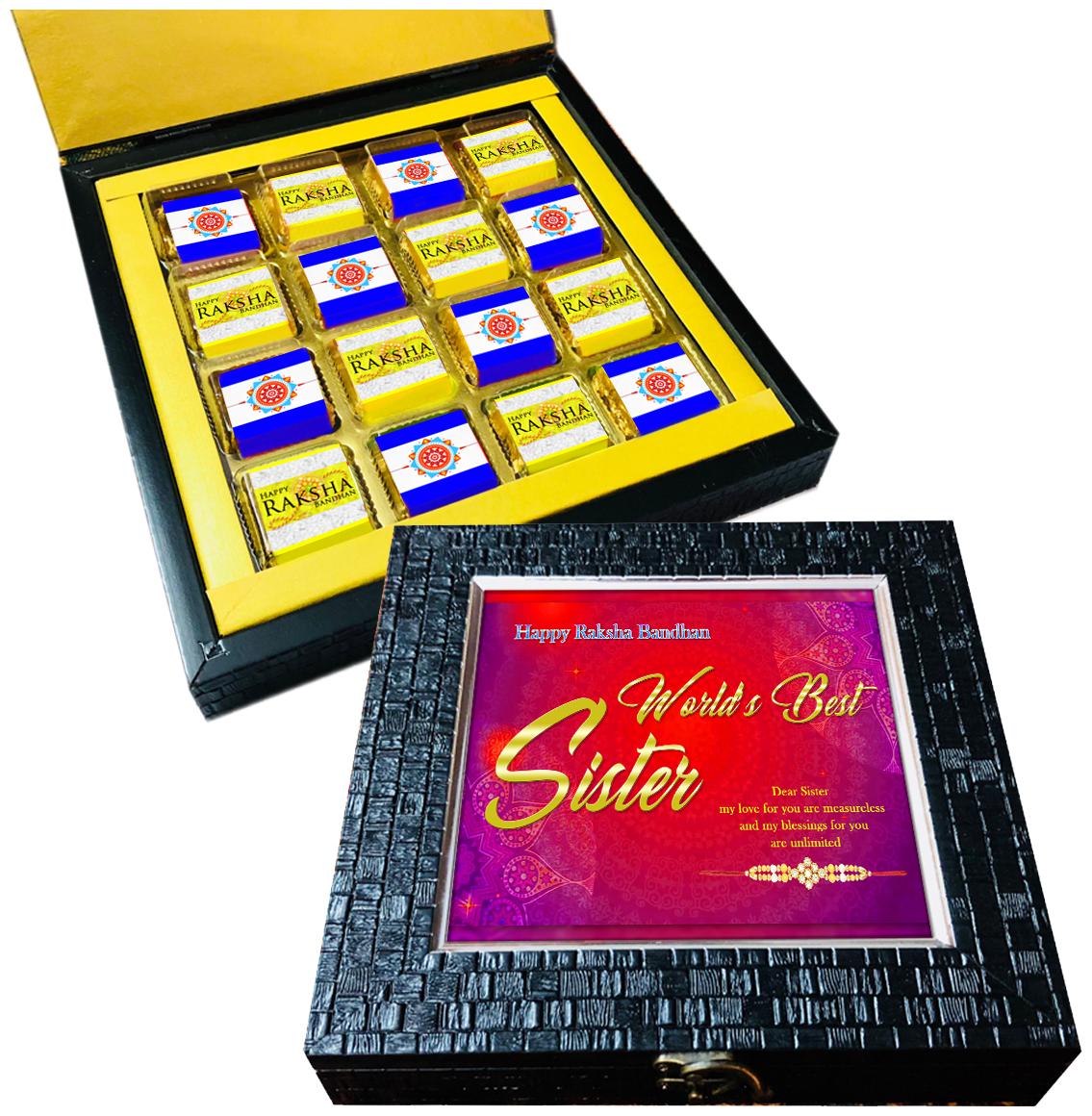 

Mystik - Best Sister- Happy Raksha Bandhan- 16 pc Chocolate Gift For Sister